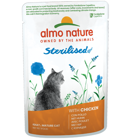 Almo Nature Sterilised con Pollo 70 g – Cibo Completo per Gatti Sterilizzati Almo Nature Sterilised con Pollo 70 g – Cibo Completo per Gatti Sterilizzati